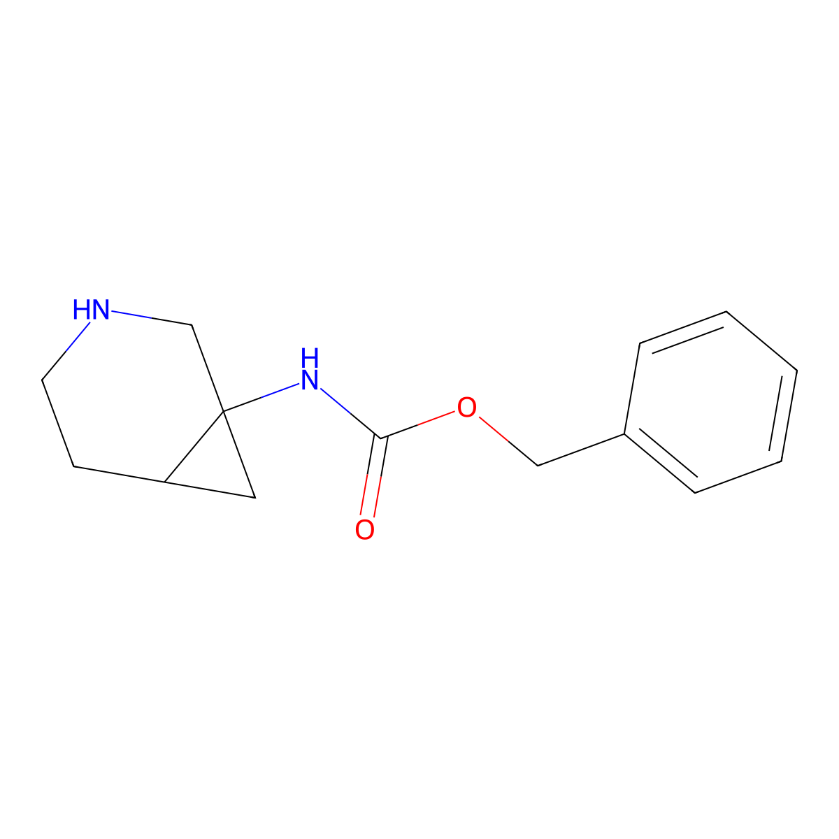 Benzyl (3-azabicyclo[4.1.0]heptan-1-yl)carbamate molecular structure, CAS 1363210-17-6