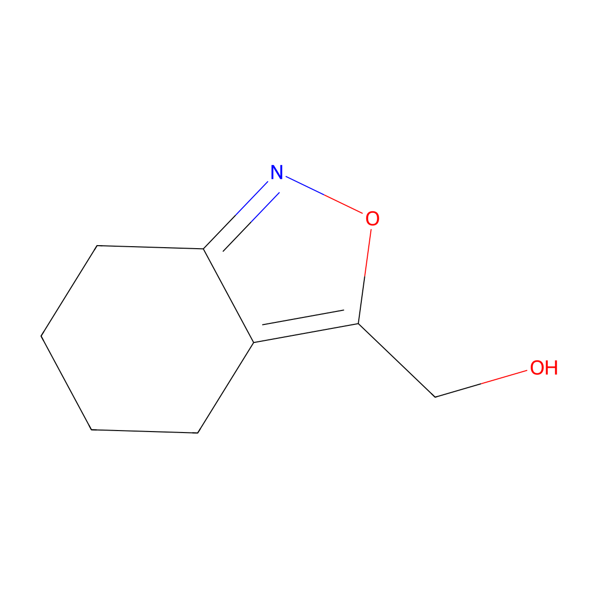 (4,5,6,7-Tetrahydrobenzo[C]isoxazol-3-YL)methanol molecular structure, CAS 1363210-25-6