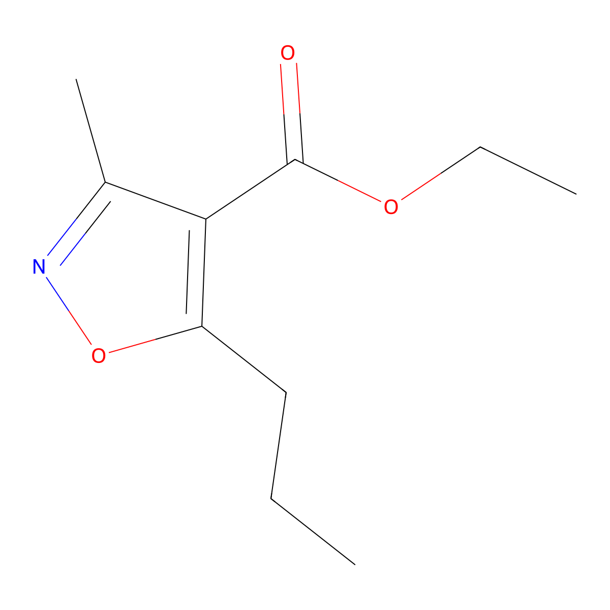 Ethyl 3-methyl-5-propylisoxazole-4-carboxylate molecular structure, CAS 1363210-27-8