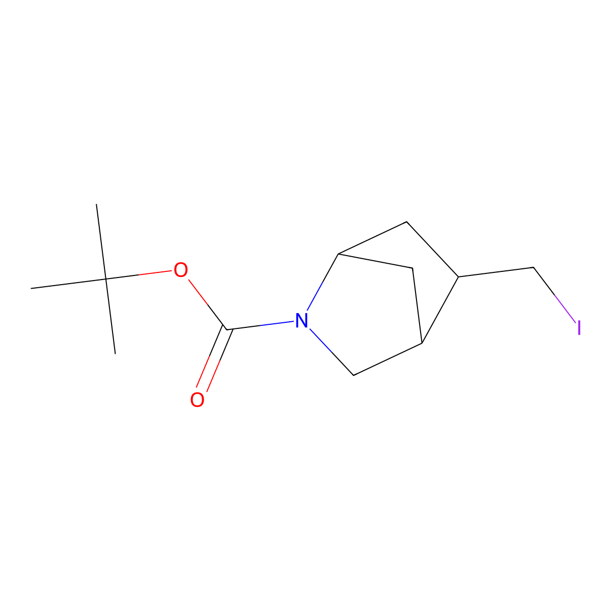 tert-Butyl 5-(iodomethyl)-2-azabicyclo[2.2.1]heptane-2-carboxylate molecular structure, CAS 1363210-44-9