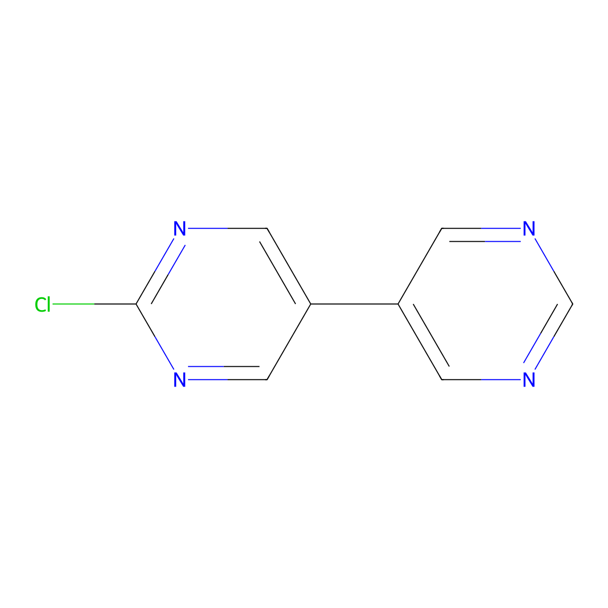 2-Chloro-5,5'-bipyrimidine molecular structure, CAS 1363253-77-3