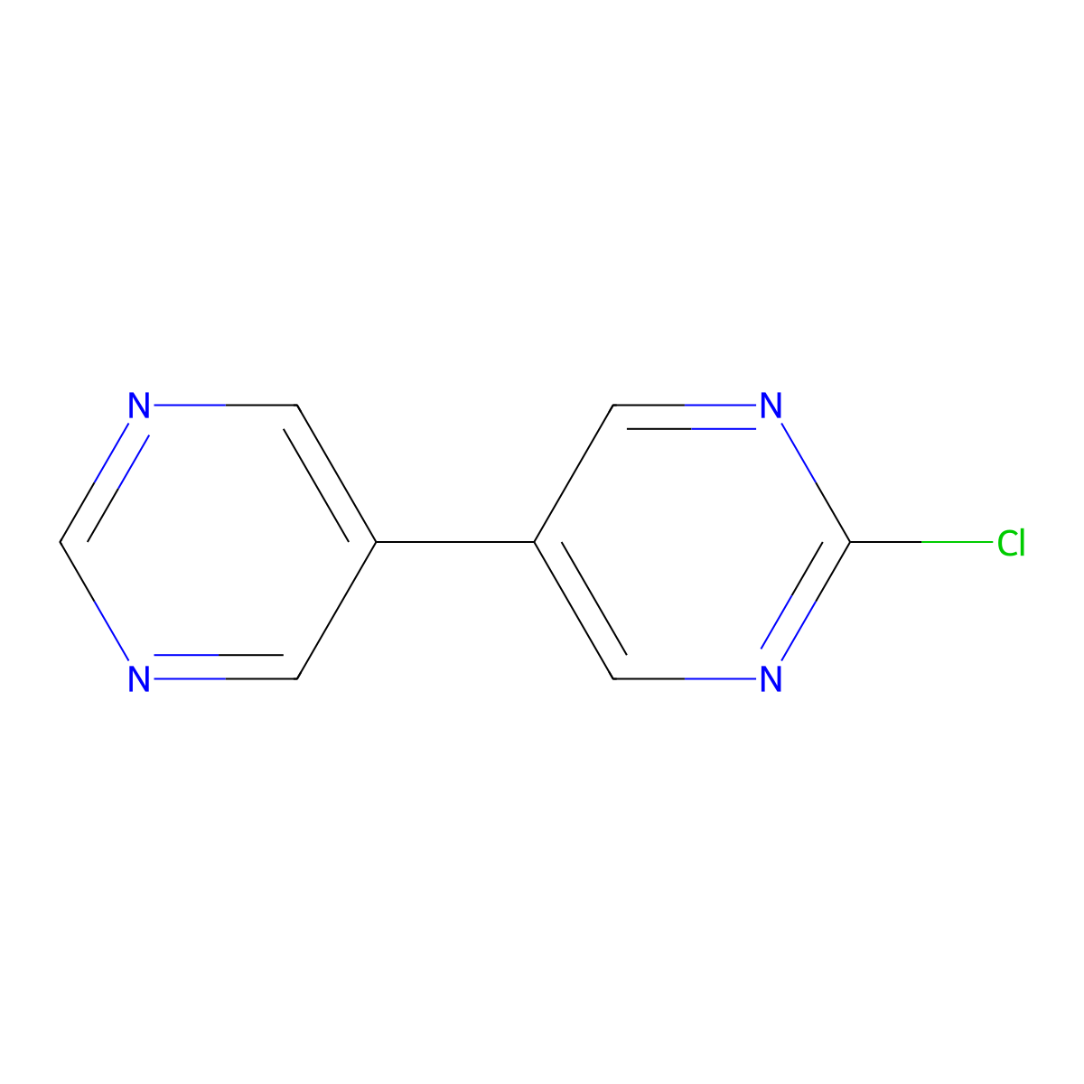2-Chloro-5,5'-bipyrimidine molecular structure, CAS 1363253-77-3