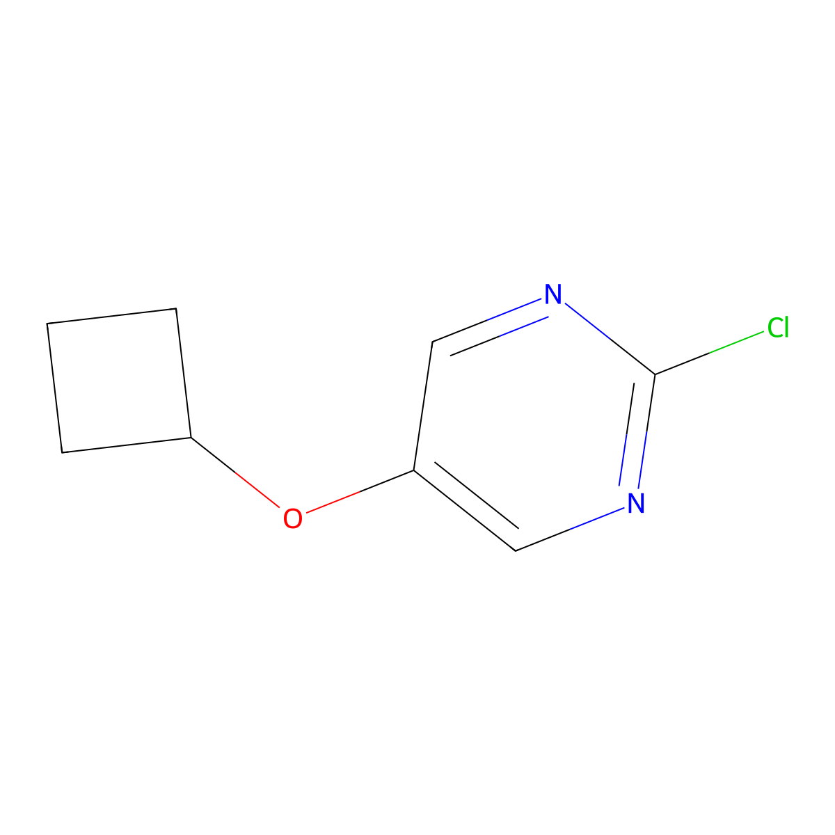2-Chloro-5-(cyclobutoxy)pyrimidine molecular structure, CAS 1363253-91-1