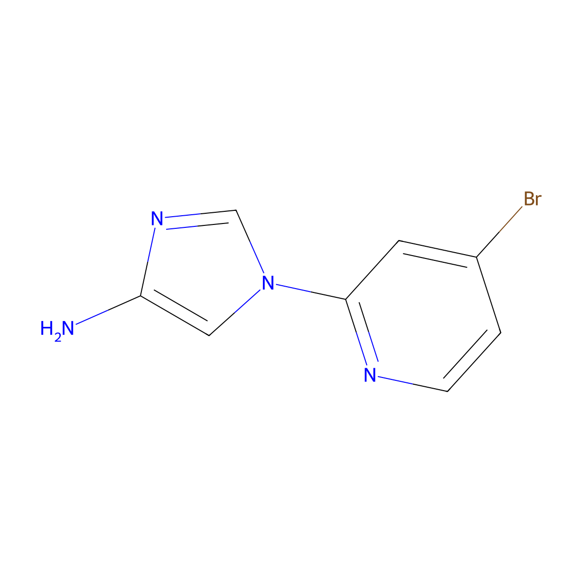 1-(4-Bromo-2-pyridyl)-4-aminoimidazole molecular structure, CAS 1363253-96-6