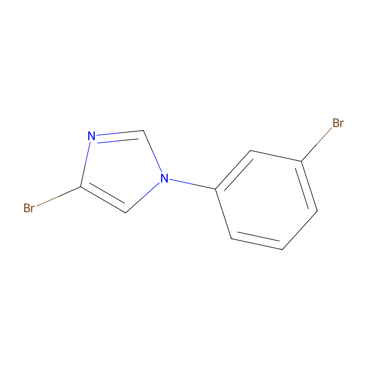4-bromo-1-(3-bromophenyl)-1H-imidazole molecular structure, CAS 1363253-98-8