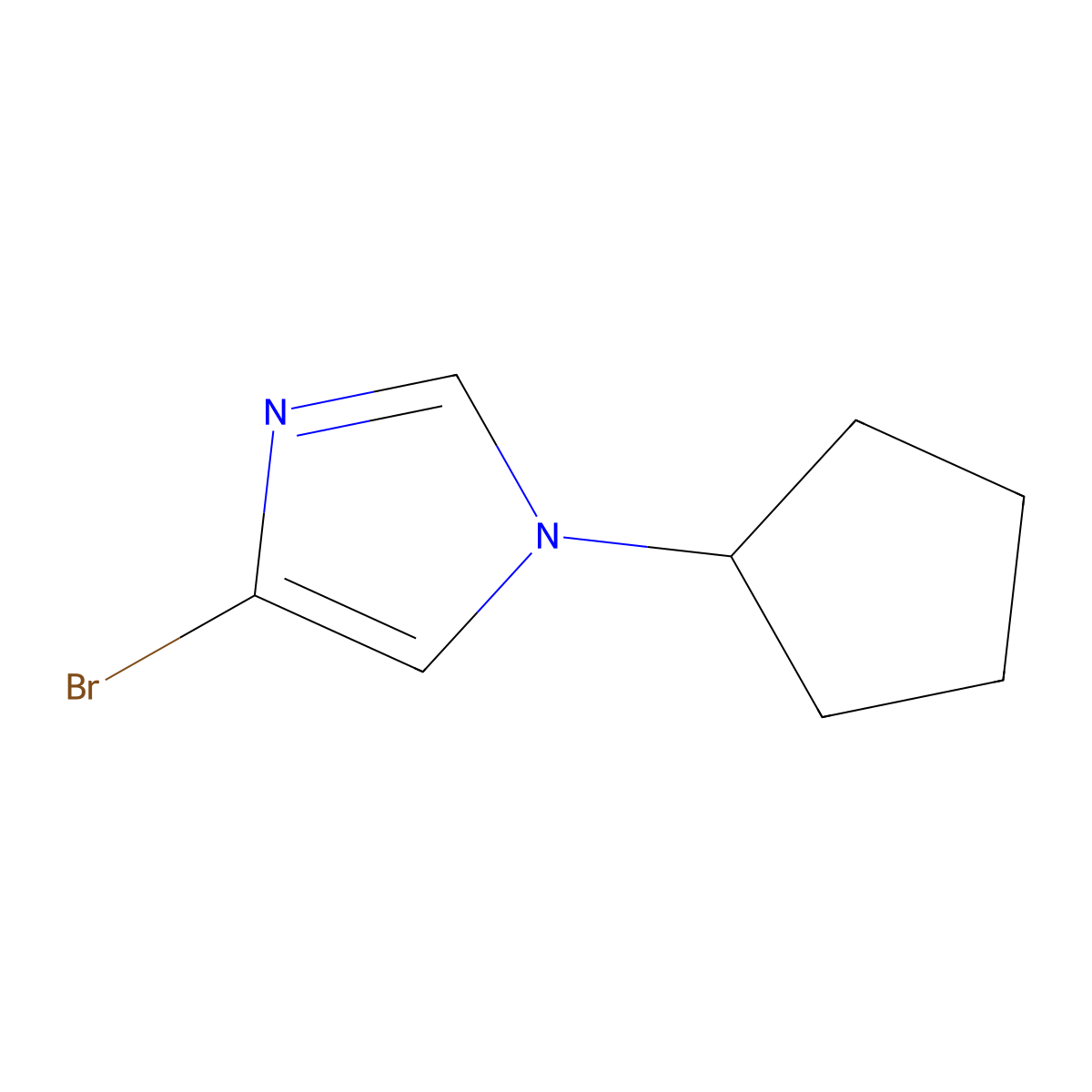 4-Bromo-1-cyclopentyl-1h-imidazole molecular structure, CAS 1363254-04-9