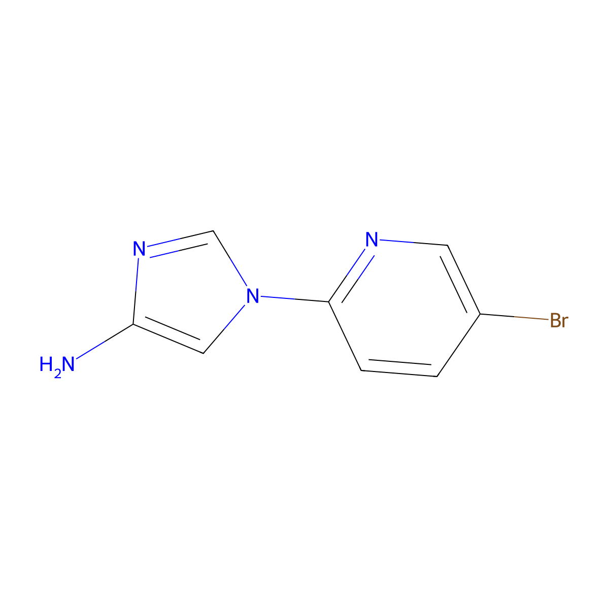1-(5-bromopyridin-2-yl)-1H-imidazol-4-amine molecular structure, CAS 1363254-06-1