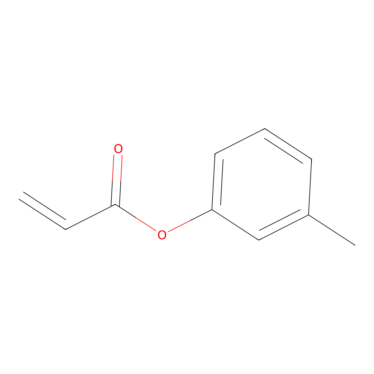 3-Methylphenyl prop-2-enoate molecular structure, CAS 13633-85-7
