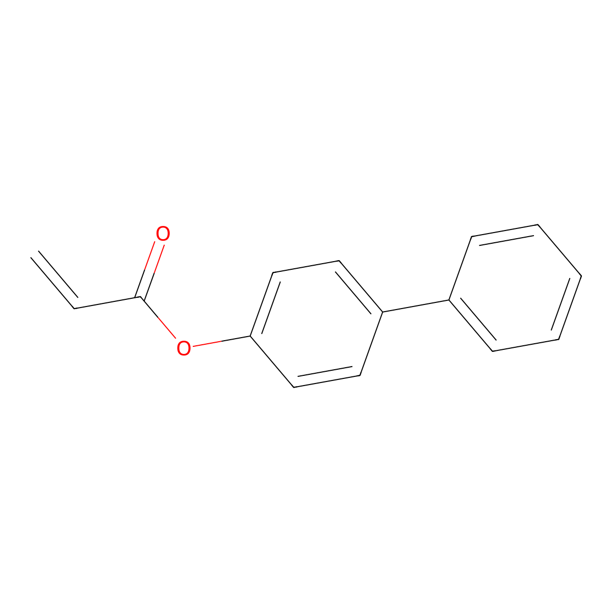 [1,1'-Biphenyl]-4-yl prop-2-enoate molecular structure, CAS 13633-89-1