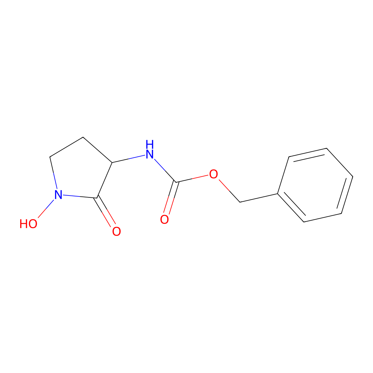 benzyl N-(1-hydroxy-2-oxopyrrolidin-3-yl)carbamate molecular structure, CAS 1363373-26-5