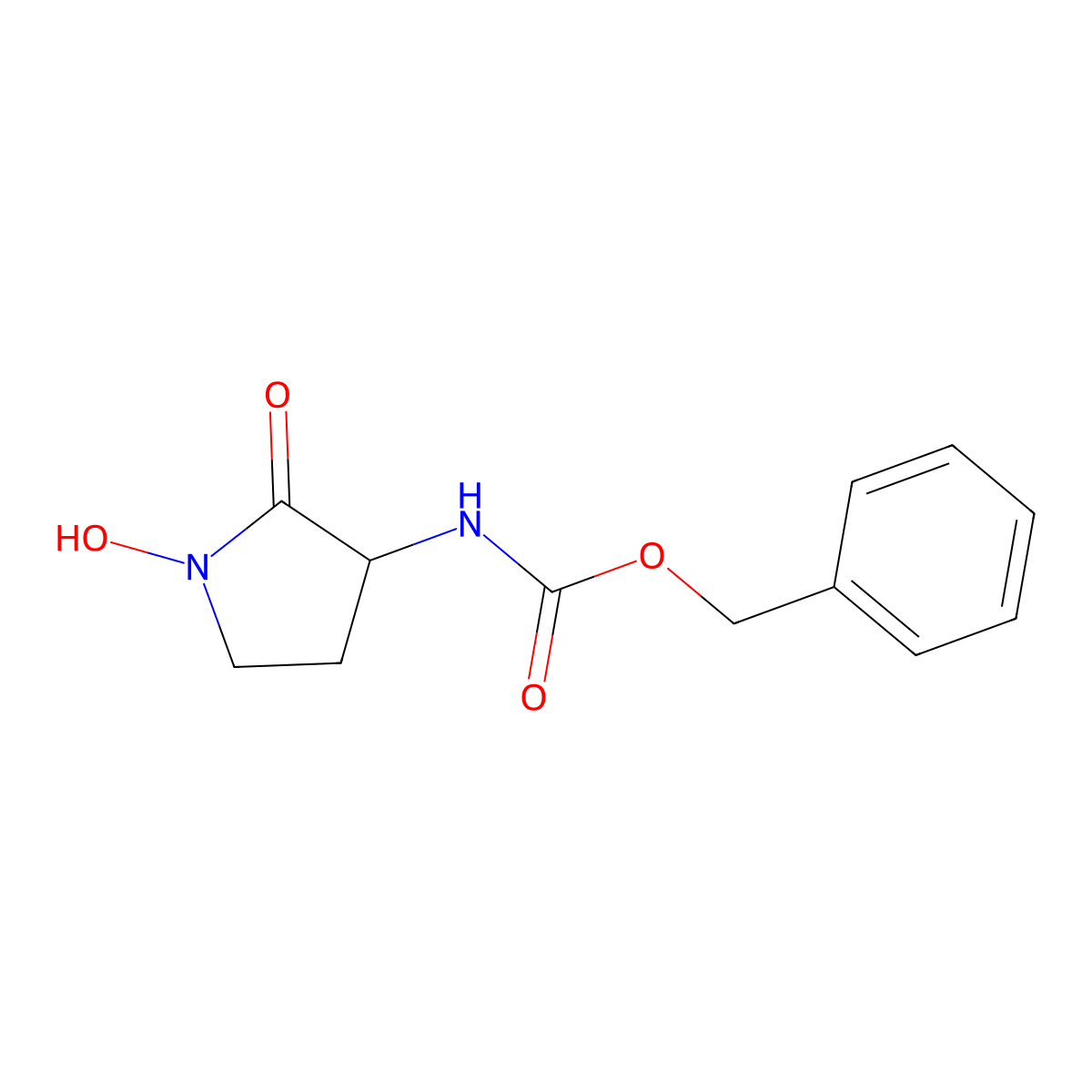 benzyl N-(1-hydroxy-2-oxopyrrolidin-3-yl)carbamate molecular structure, CAS 1363373-26-5