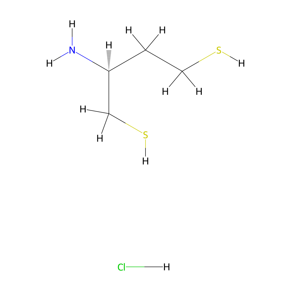 (S)-2-Aminobutane-1,4-dithiol hydrochloride molecular structure, CAS 1363376-98-0