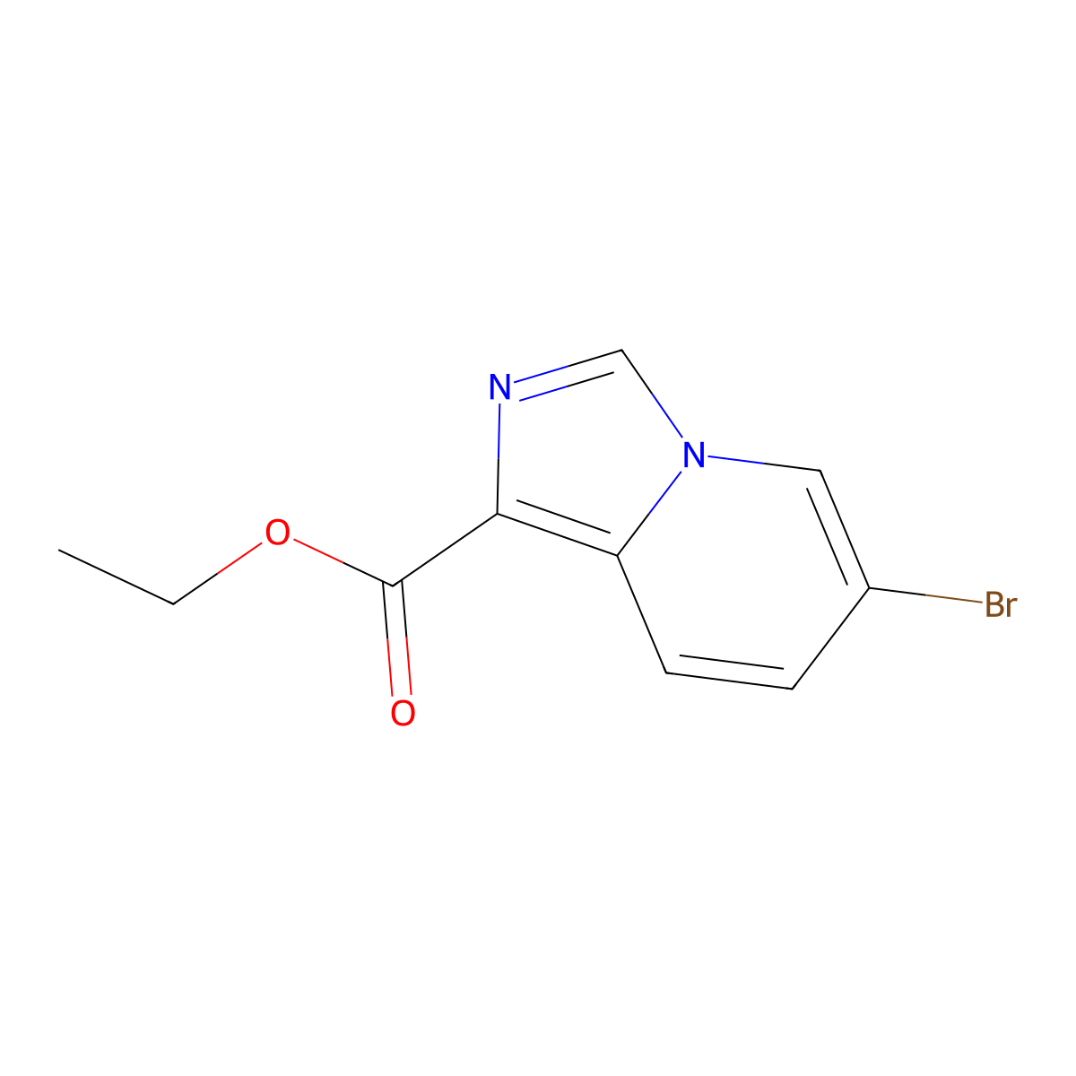 Ethyl 6-bromoimidazo[1,5-A]pyridine-1-carboxylate molecular structure, CAS 1363380-47-5