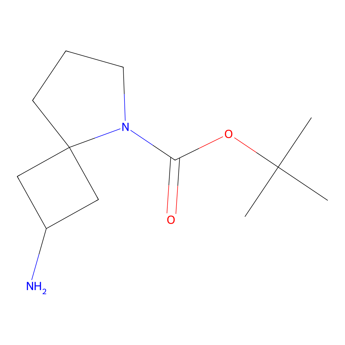 Tert-butyl 2-amino-5-azaspiro[3.4]octane-5-carboxylate molecular structure, CAS 1363380-49-7