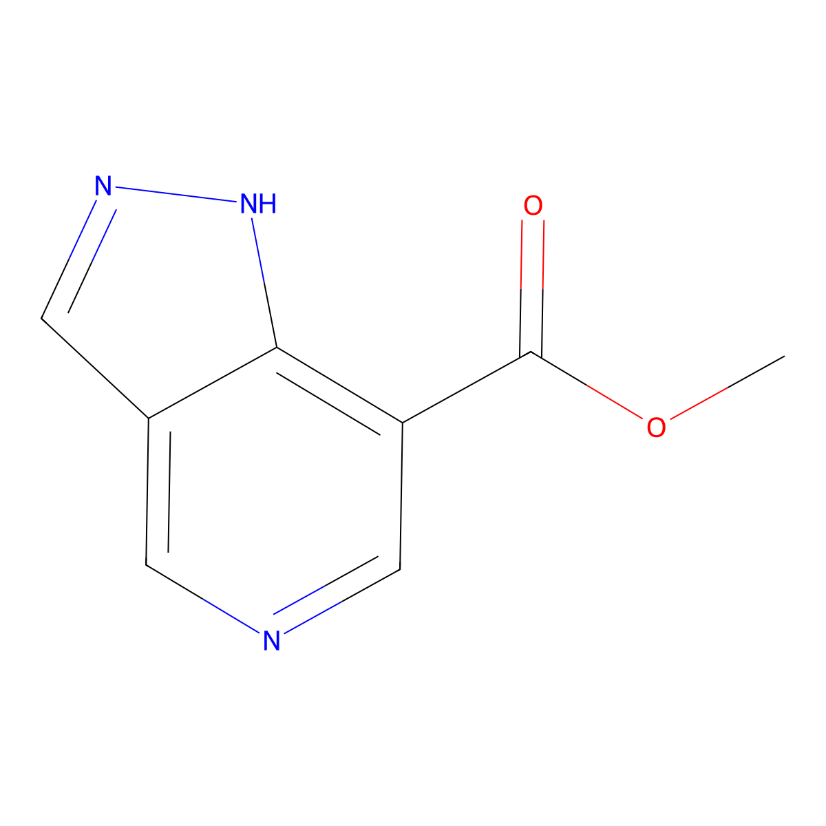 methyl 1H-pyrazolo[4,3-c]pyridine-7-carboxylate molecular structure, CAS 1363380-54-4
