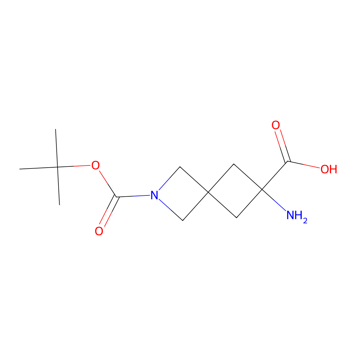 6-Amino-2-Boc-2-azaspiro[3.3]heptane-6-carboxylic acid molecular structure, CAS 1363380-56-6
