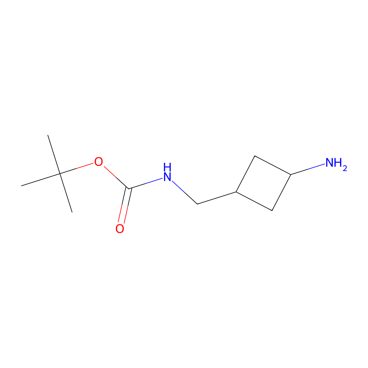 cis-3-(Boc-Aminomethyl)cyclobutylamine molecular structure, CAS 1363380-57-7