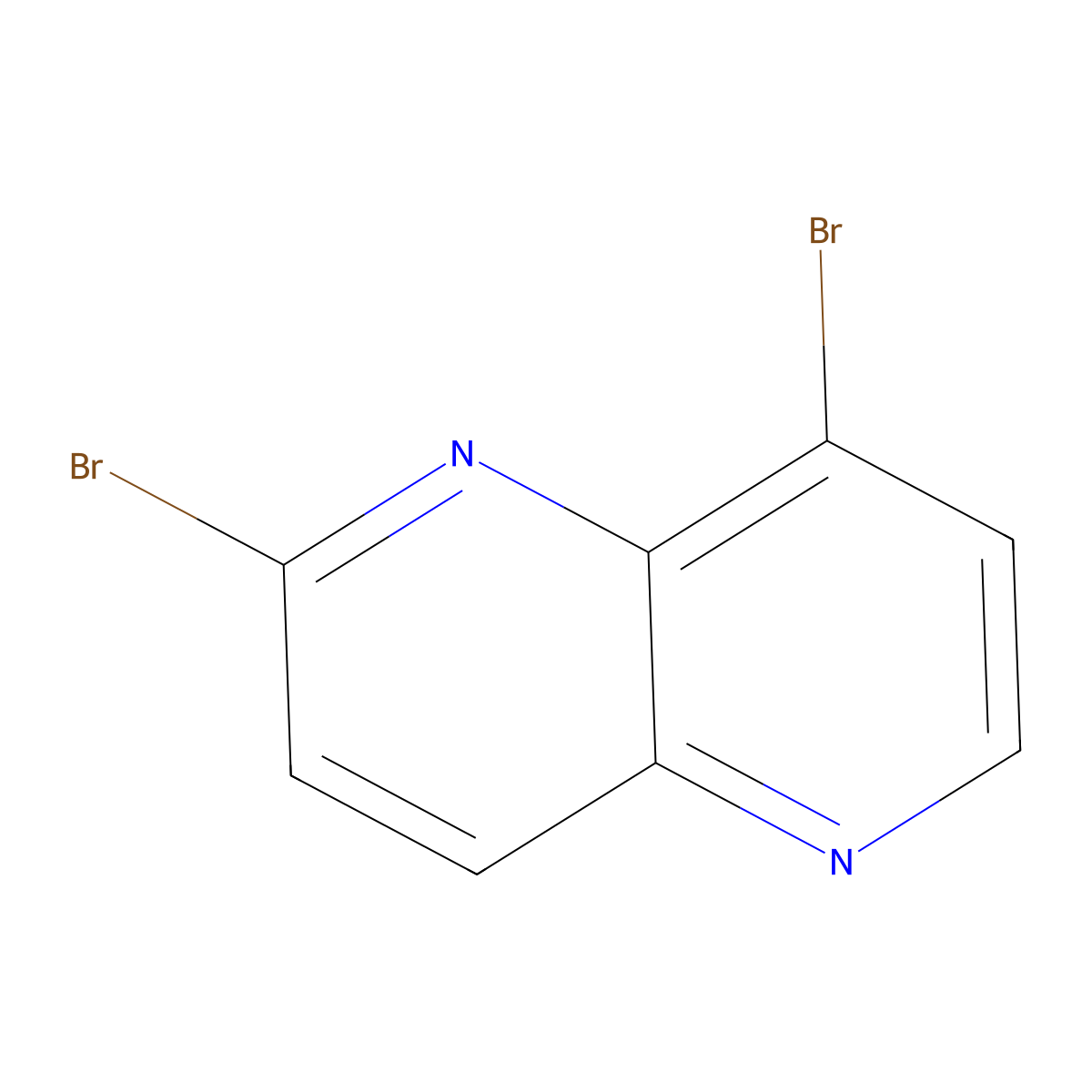 2,8-Dibromo-1,5-naphthyridine molecular structure, CAS 1363380-58-8
