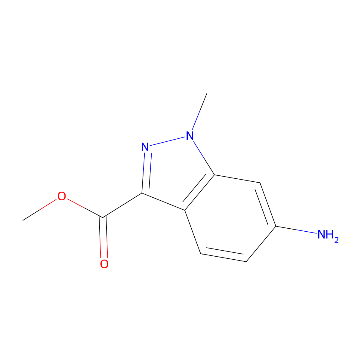 methyl 6-amino-1-methyl-1H-indazole-3-carboxylate molecular structure, CAS 1363380-69-1