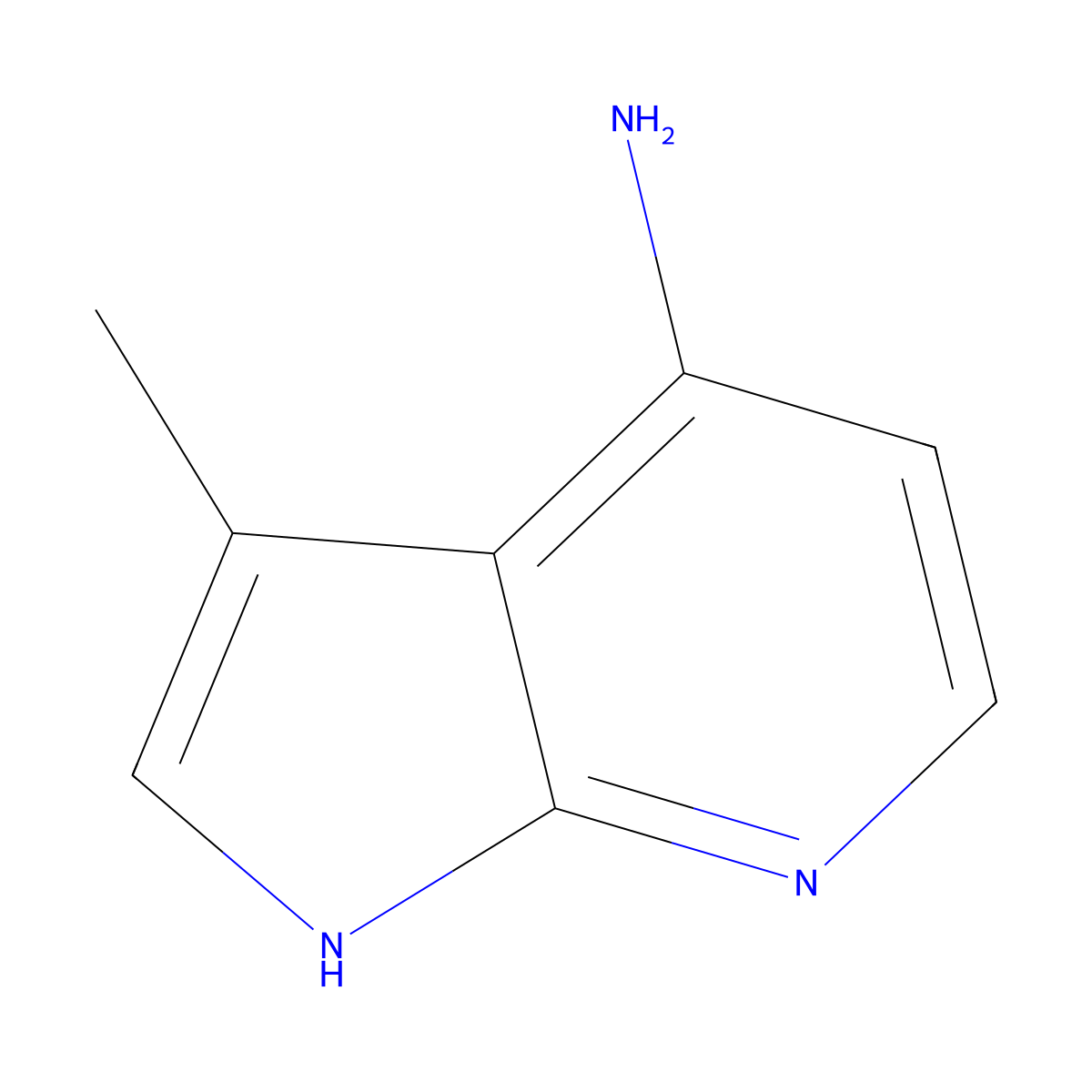 3-Methyl-1H-pyrrolo[2,3-b]pyridin-4-amine molecular structure, CAS 1363380-70-4