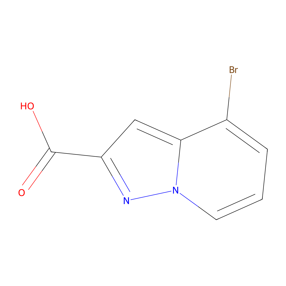 4-Bromopyrazolo(1,5-a)pyridine-2-carboxylic acid molecular structure, CAS 1363380-72-6