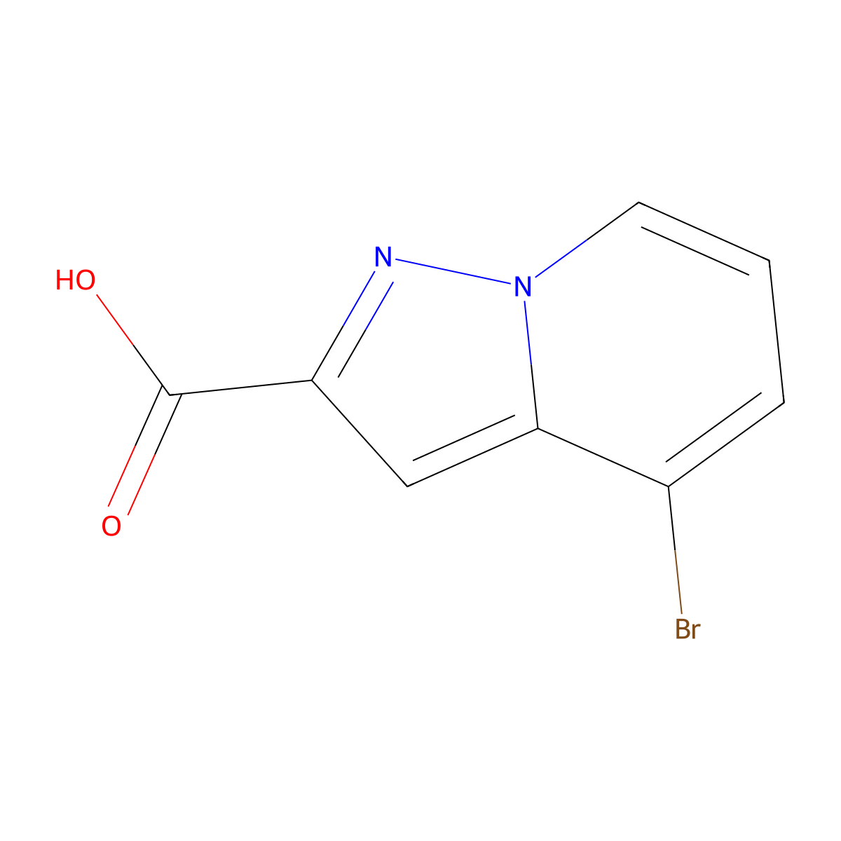 4-Bromopyrazolo(1,5-a)pyridine-2-carboxylic acid molecular structure, CAS 1363380-72-6
