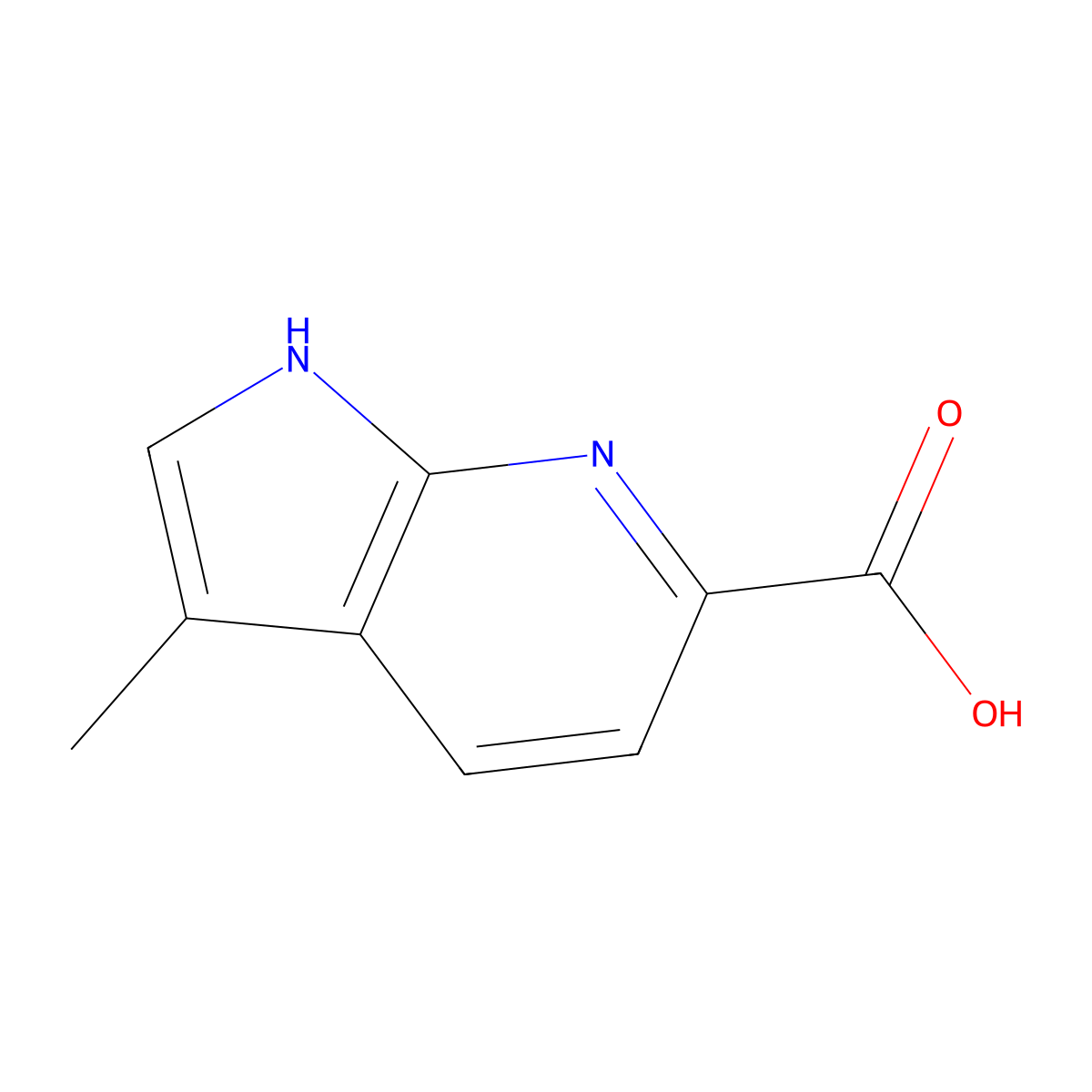 3-Methyl-7-azaindole-6-carboxylic acid molecular structure, CAS 1363380-77-1