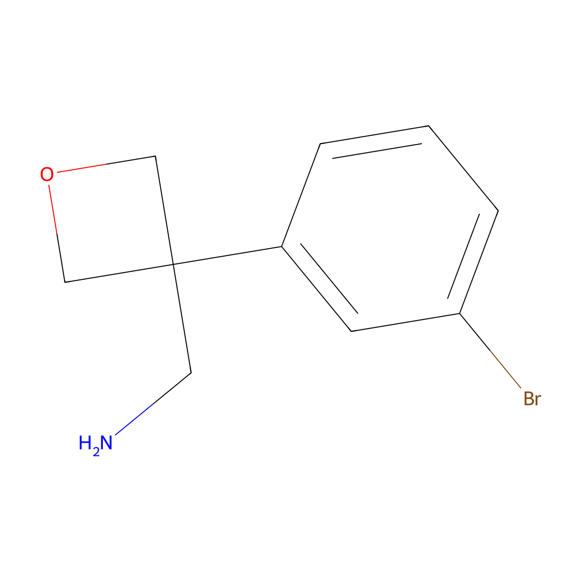3-Aminomethyl-3-(3-bromophenyl)oxetane molecular structure, CAS 1363380-80-6