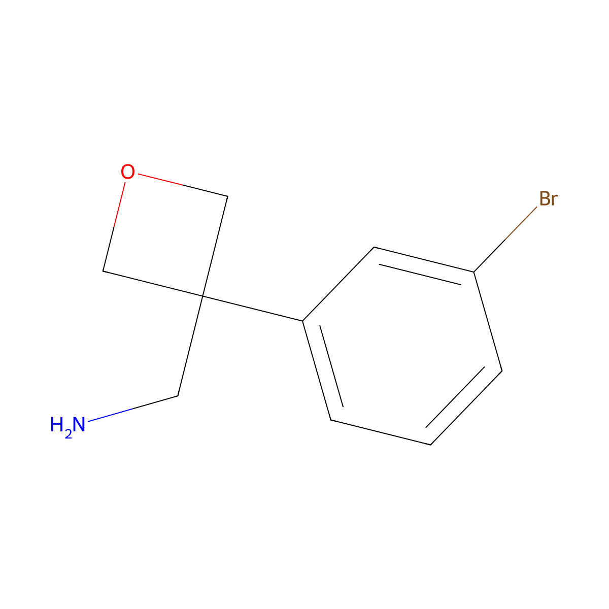 3-Aminomethyl-3-(3-bromophenyl)oxetane molecular structure, CAS 1363380-80-6