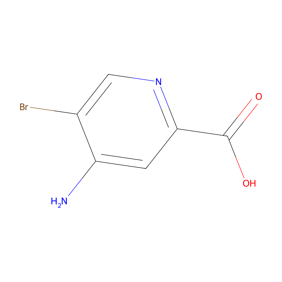 4-Amino-5-bromopyridine-2-carboxylic acid molecular structure, CAS 1363381-01-4