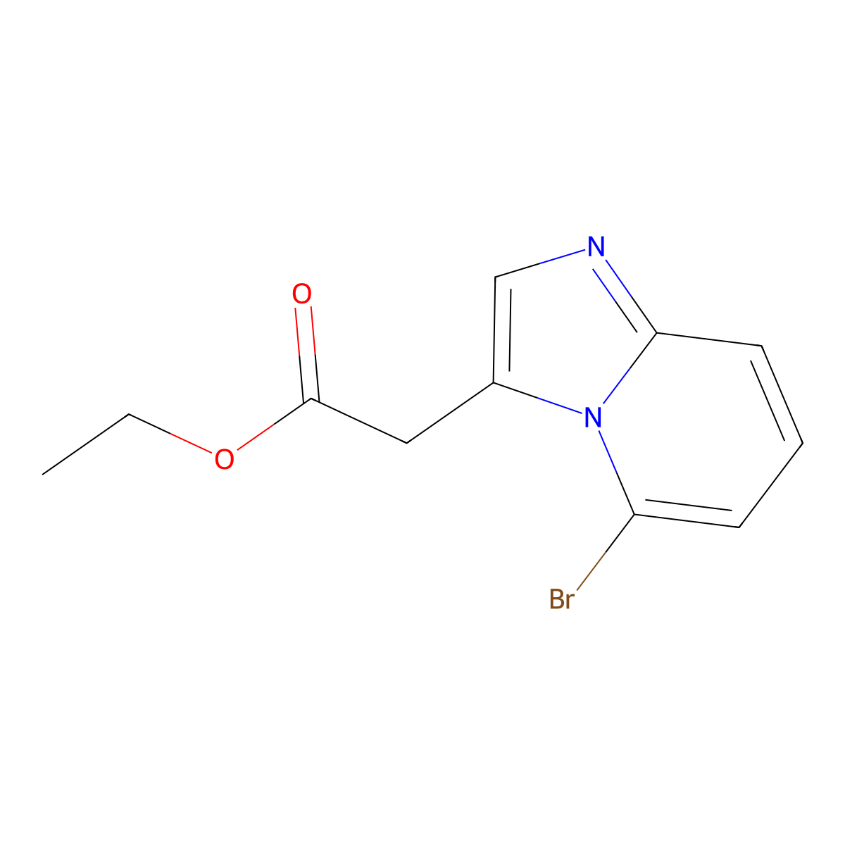 Ethyl 4-bromoimidazo[1,2-A]pyridine-3-acetate molecular structure, CAS 1363381-02-5