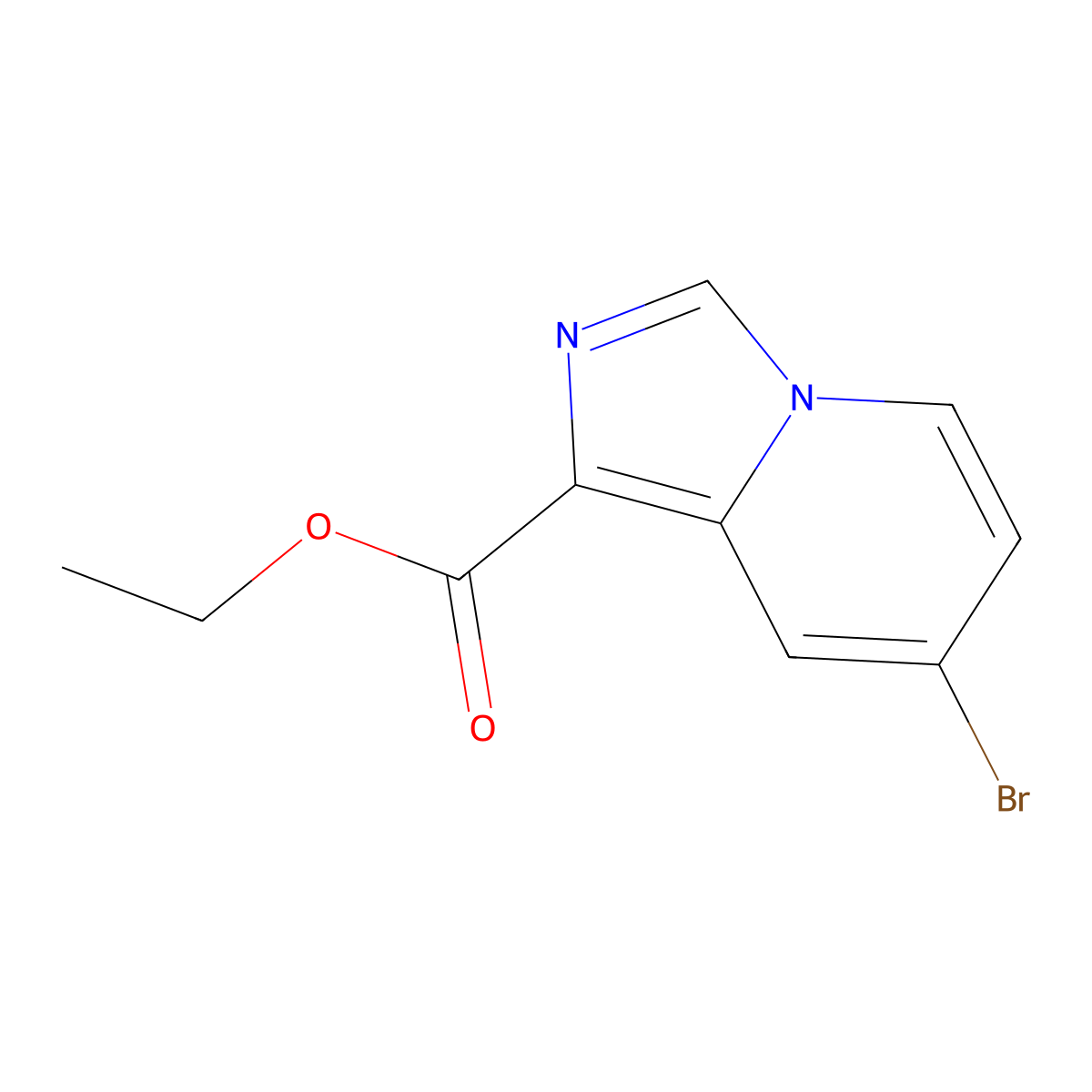 Ethyl 7-bromoimidazo[1,5-A]pyridine-1-carboxylate molecular structure, CAS 1363381-07-0