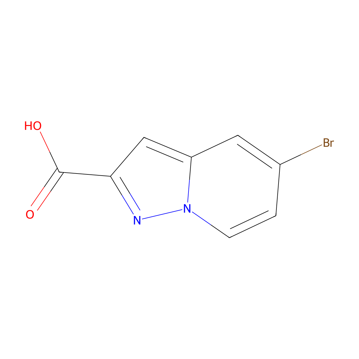 5-Bromopyrazolo[1,5-A]pyridine-2-carboxylic acid molecular structure, CAS 1363381-10-5