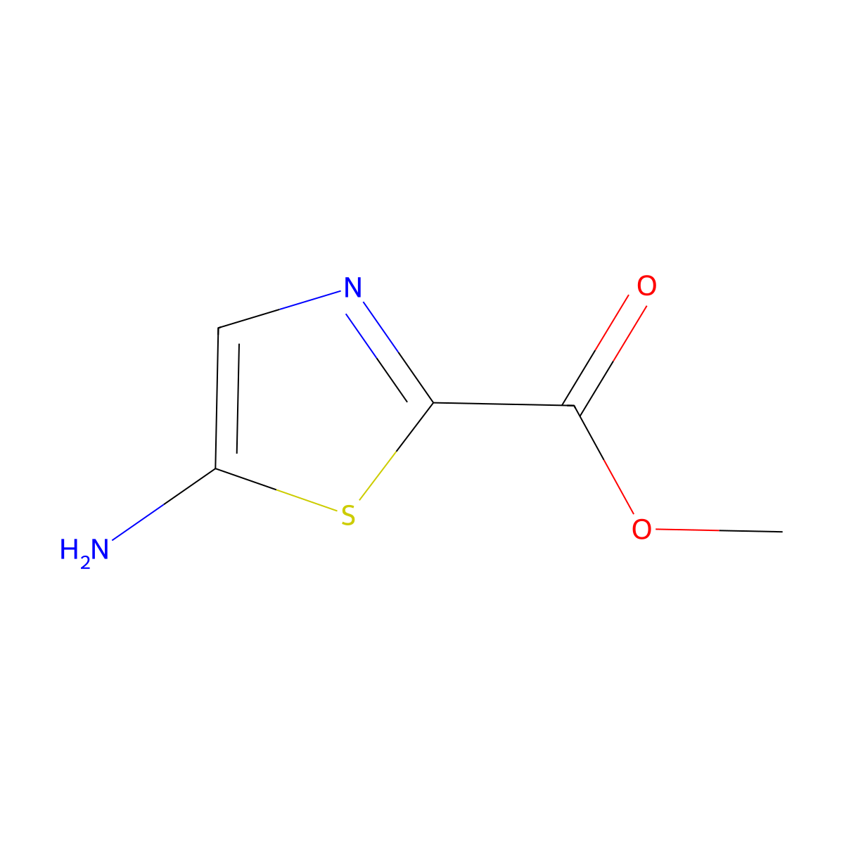 Methyl 5-aminothiazole-2-carboxylate molecular structure, CAS 1363381-19-4