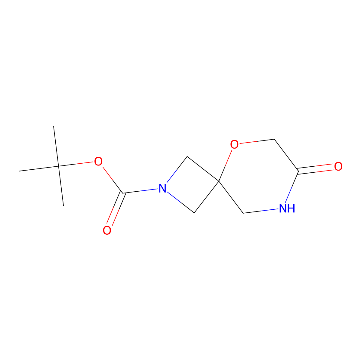 2-Boc-5-oxa-2,8-diaza-spiro[3.5]nonan-7-one molecular structure, CAS 1363381-20-7