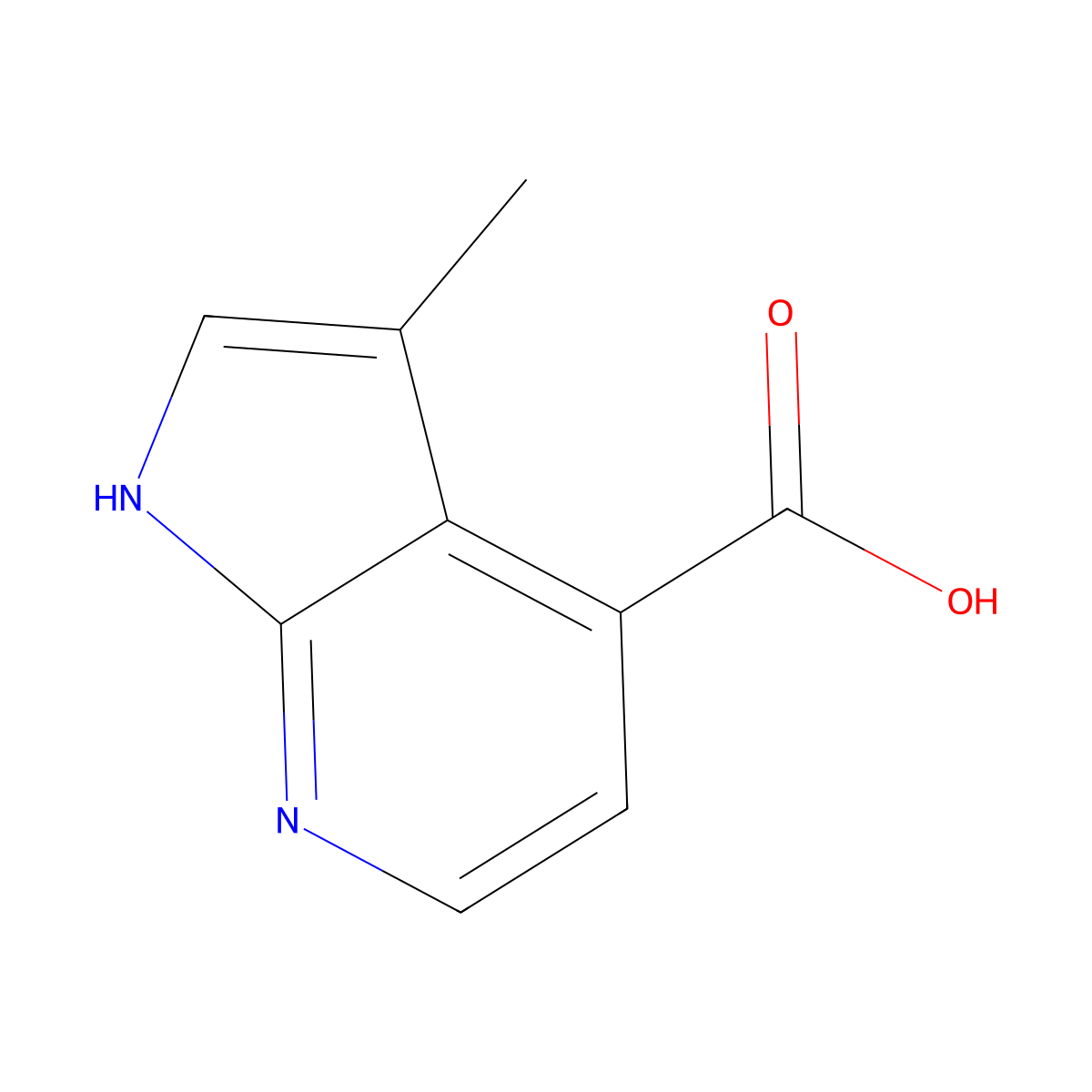 3-Methyl-7-azaindole-4-carboxylic acid molecular structure, CAS 1363381-21-8