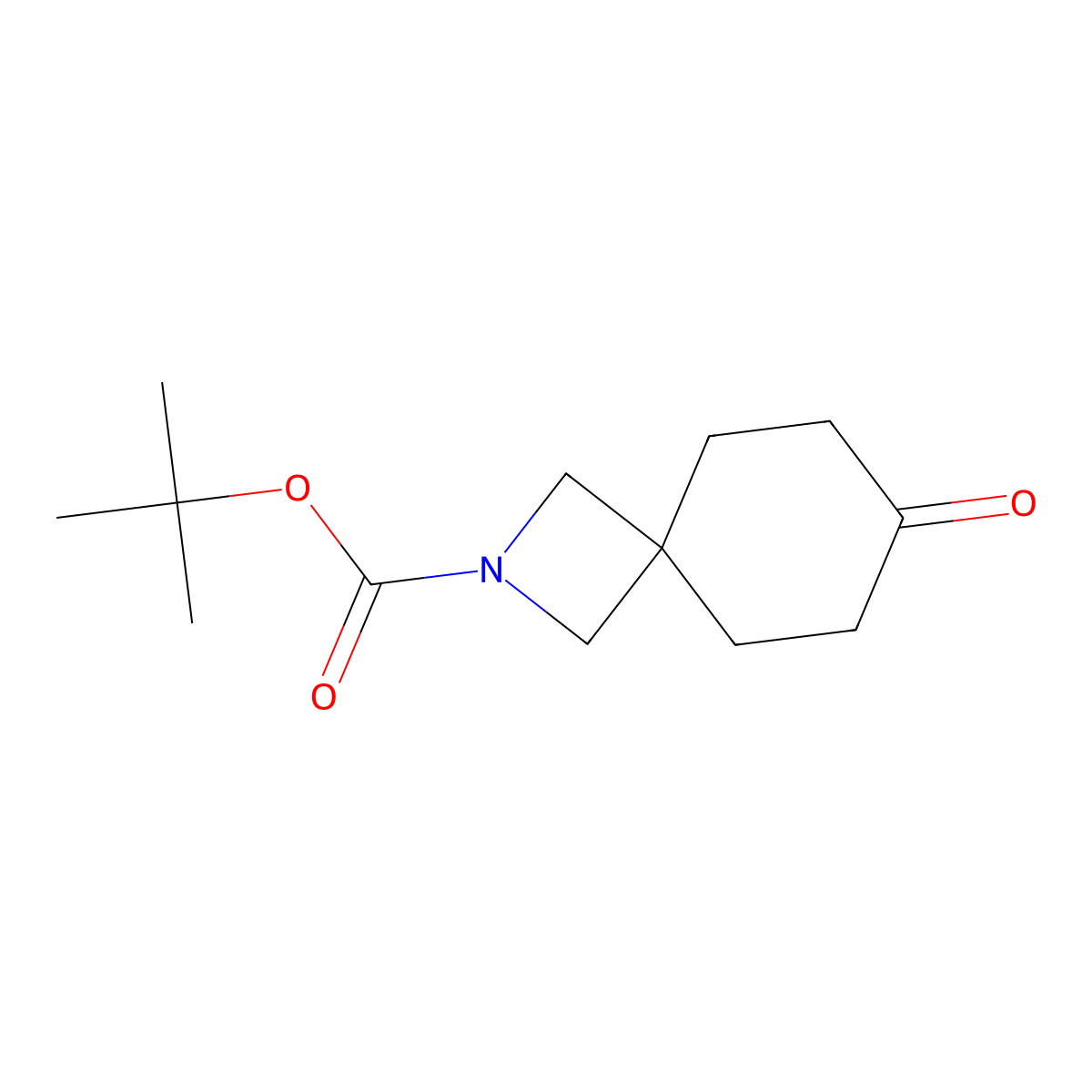 2-Azaspiro(3.5)nonan-7-one, NBOC protected molecular structure, CAS 1363381-22-9