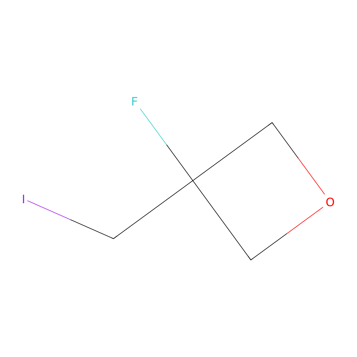 3-Fluoro-3-(iodomethyl)oxetane molecular structure, CAS 1363381-23-0