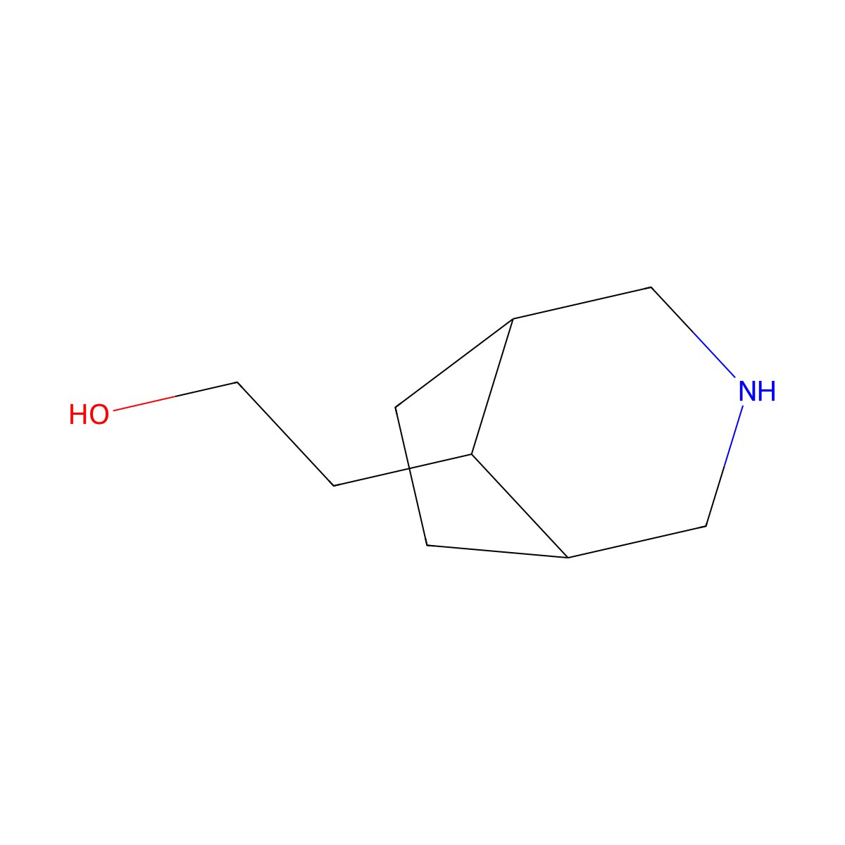 2-(3-Azabicyclo[3.2.1]octan-8-yl)ethan-1-ol molecular structure, CAS 1363381-28-5