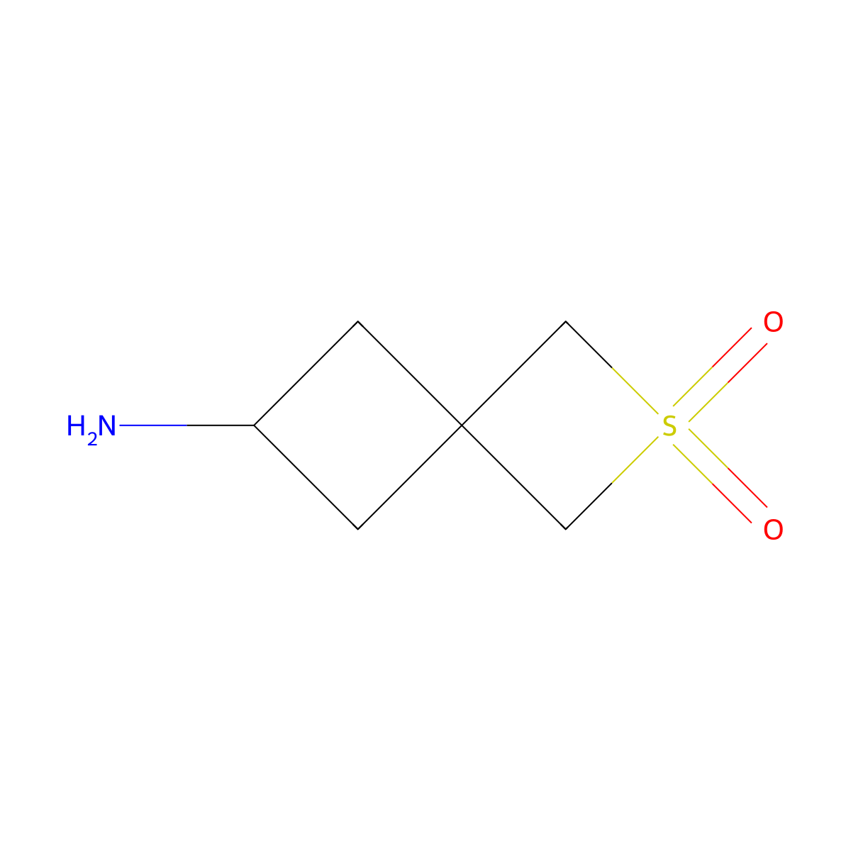 6-Amino-2,2-dioxo-2-thia-spiro[3.3]heptane molecular structure, CAS 1363381-29-6