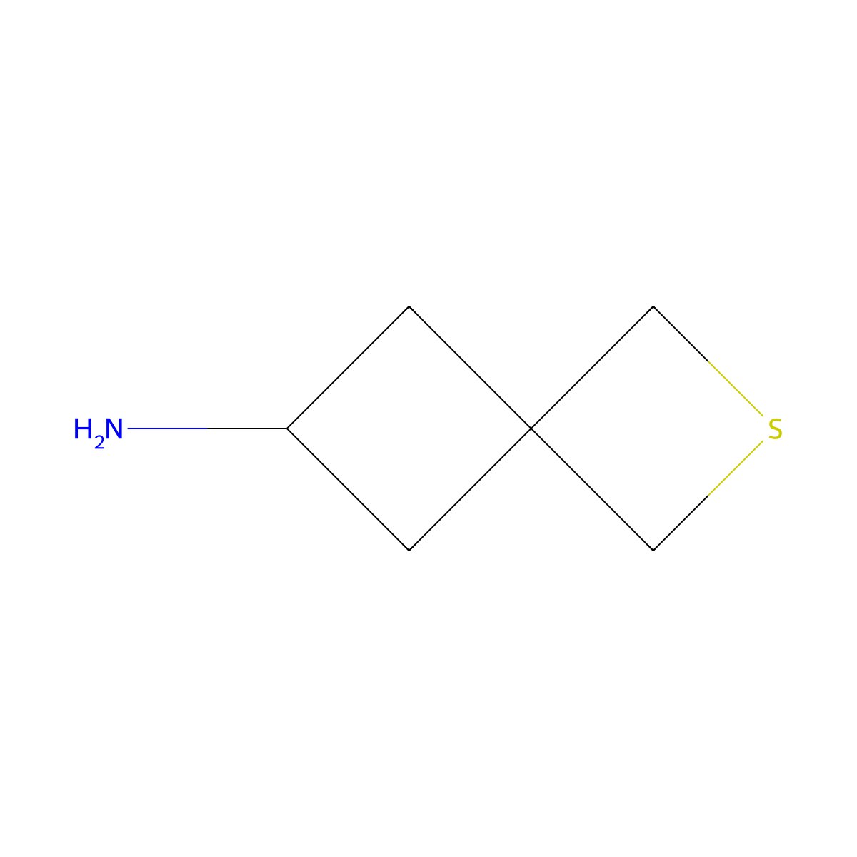 2-Thiaspiro[3.3]heptan-6-amine molecular structure, CAS 1363381-30-9