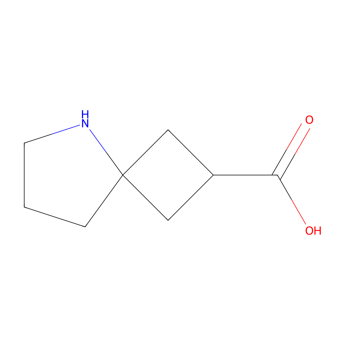5-Aza-spiro[3.4]octane-2-carboxylic acid molecular structure, CAS 1363381-35-4