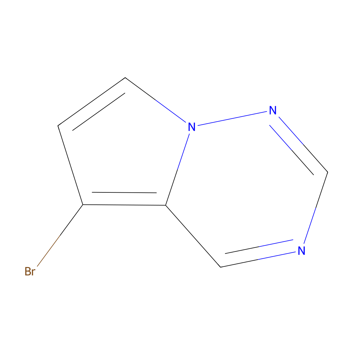 5-Bromo-pyrrolo[2,1-F][1,2,4]triazine molecular structure, CAS 1363381-36-5