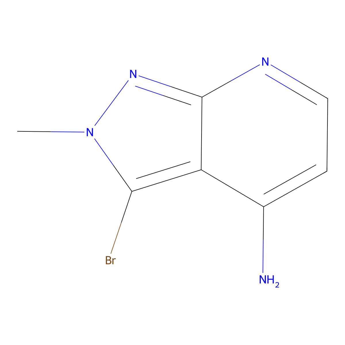 4-AMino-3-bromo-2-methyl-2H-pyrazolo[3,4-b]pyridine molecular structure, CAS 1363381-37-6
