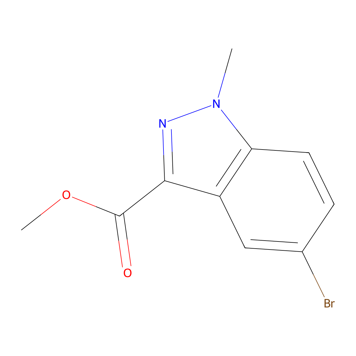 methyl 5-bromo-1-methyl-1H-indazole-3-carboxylate molecular structure, CAS 1363381-41-2