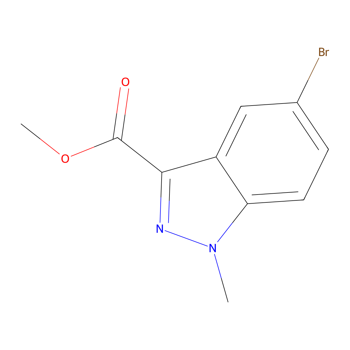 methyl 5-bromo-1-methyl-1H-indazole-3-carboxylate molecular structure, CAS 1363381-41-2