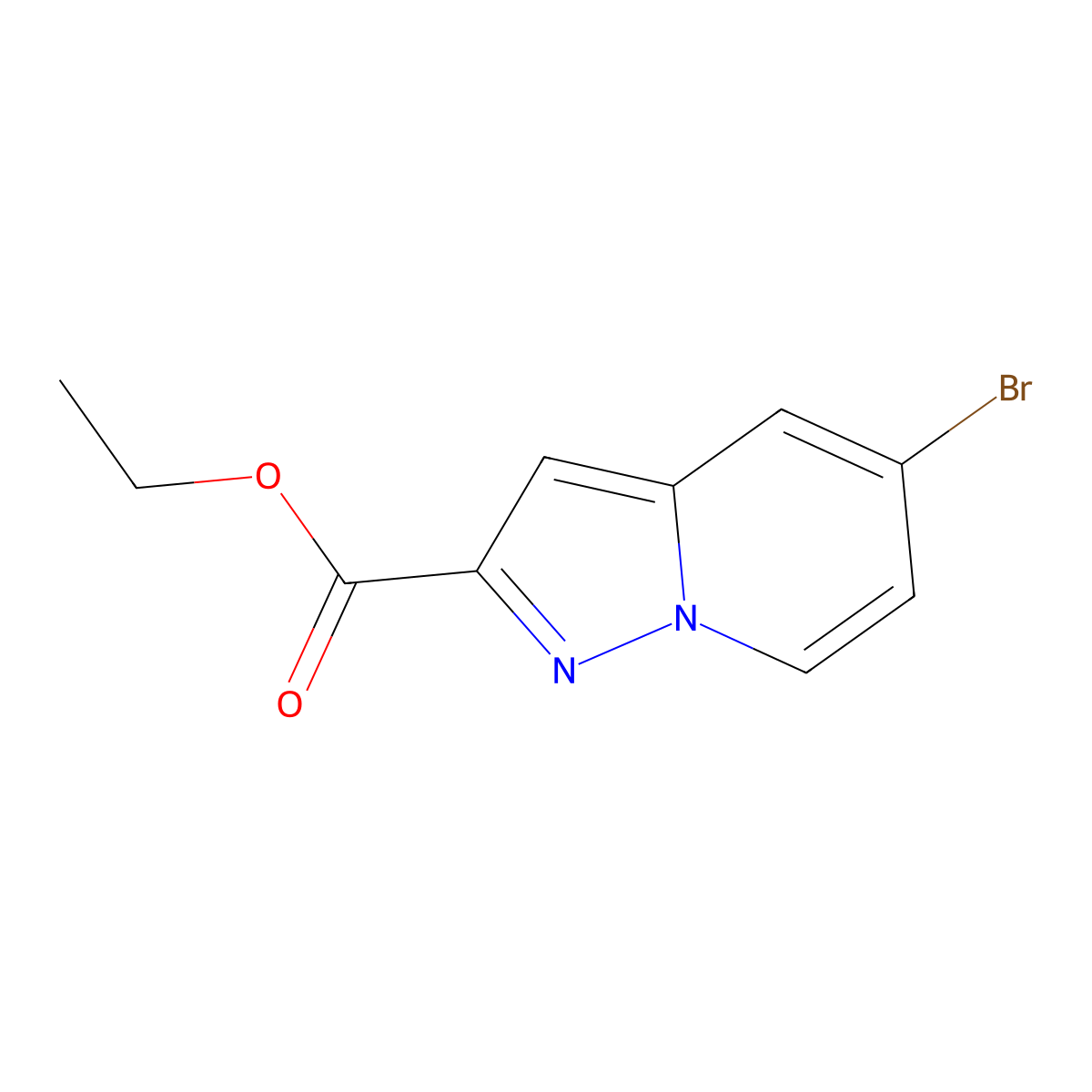 Ethyl 5-bromopyrazolo(1,5-a)pyridine-2-carboxylate molecular structure, CAS 1363381-49-0