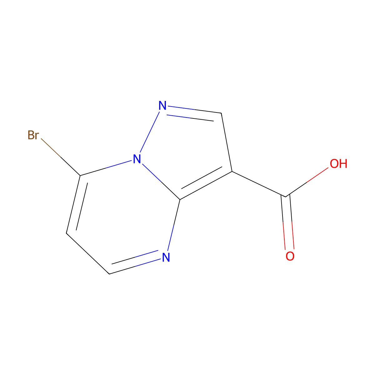 7-Bromopyrazolo[1,5-A]pyrimidine-3-carboxylic acid molecular structure, CAS 1363381-50-3