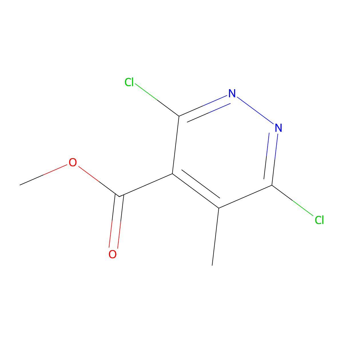 Methyl 3,6-dichloro-5-methylpyridazine-4-carboxylate molecular structure, CAS 1363381-53-6