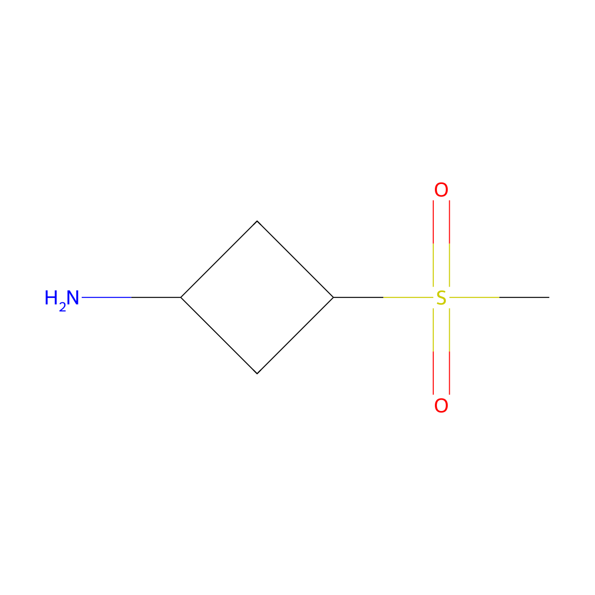 trans-3-Methylsulfonylcyclobutylamine molecular structure, CAS 1363381-54-7
